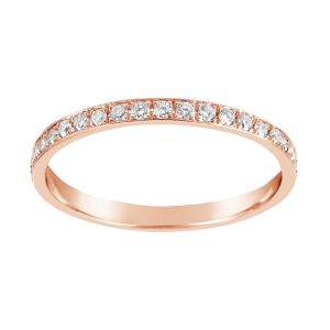 TWO by London Rose Gold PAve Diamond Eternity Band