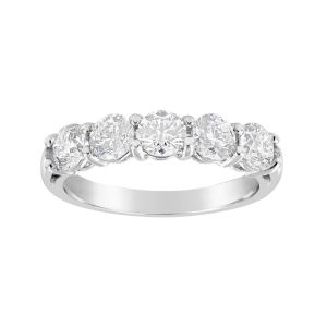 TWO by London 14k Five Diamond Large Anniversary Band