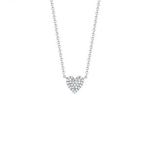 TWO by London 14k White Gold Diamond Heart Pendant Necklace