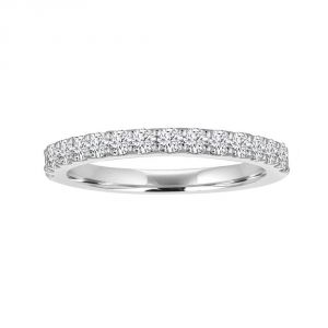 TWO By London Platinum 16 Diamond Shared Prong Eternity Band