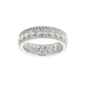TWO by London 18k Three Row Pave Diamond Eternity Band