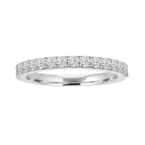 TWO By London Platinum 16 Diamond Shared Prong Halfway Band