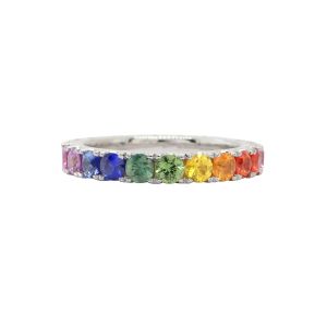 TWO by London 18k Rainbow Sapphire Eternity Band
