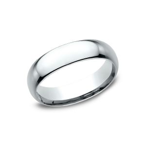 Benchmark Standard 18k White Gold Comfort-Fit 6mm Wedding Ring