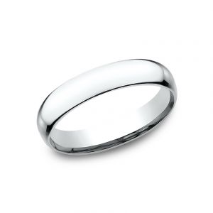 Benchmark 14k White Gold Super Light Comfort-Fit 4mm Wedding Ring