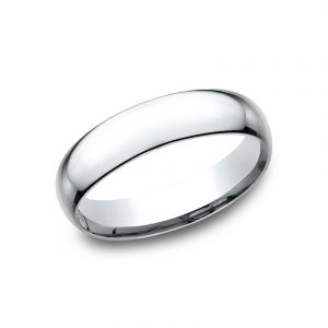 Benchmark 14k White Gold Super Light Comfort-Fit 5mm Wedding Ring