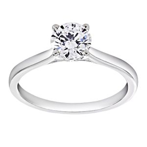 TWO by London Round Diamond Solitaire Four Prong Engagement Ring
