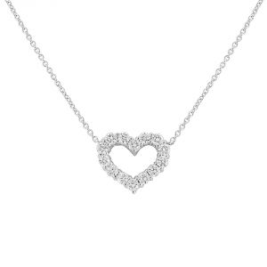 TWO by London 18k Small Diamond Heart Pendant Necklace
