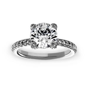Michael B. Diamond Prong Round Solitaire Engagement Ring