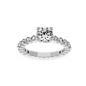 Ritani Round Solitaire Shared Single Prong Diamond Engagement Ring