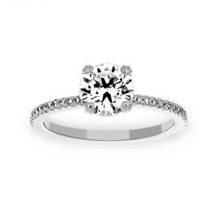 Michael B. Royal Princess Round Solitaire Engagement Ring