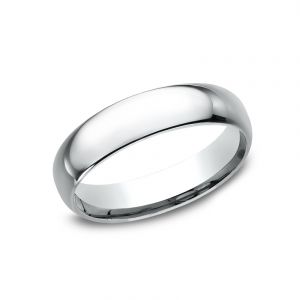 Benchmark 14k White Gold Standard Comfort-Fit 5mm Wedding Ring