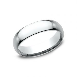 Benchmark 14k White Gold Standard Comfort-Fit 6mm Wedding Ring