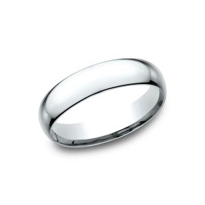 Benchmark Super Light 14k White Gold Comfort-Fit 5mm Wedding Ring