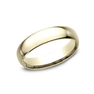 Benchmark 14k Yellow Gold Standard Comfort-Fit 5mm Wedding Ring