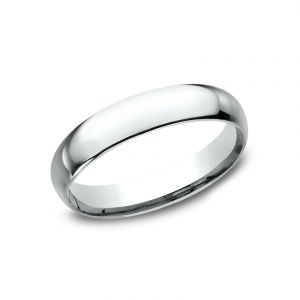 Benchmark 14k White Gold Standard Comfort-Fit 4mm Wedding Ring