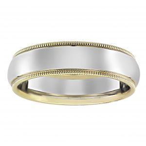 TWO by London 6mm Comfort Fit Coin Edge Wedding Band