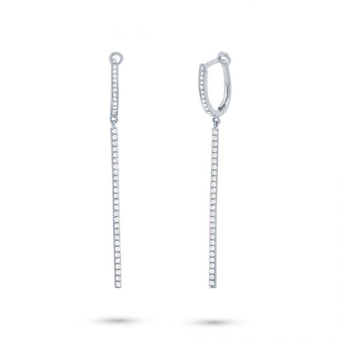 Diamond bar earrings deals white gold