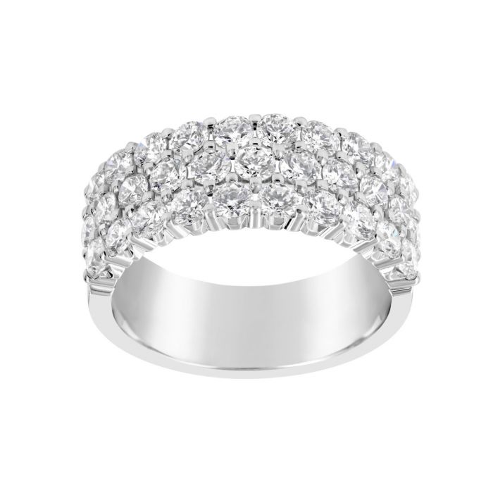 triple row diamond anniversary band