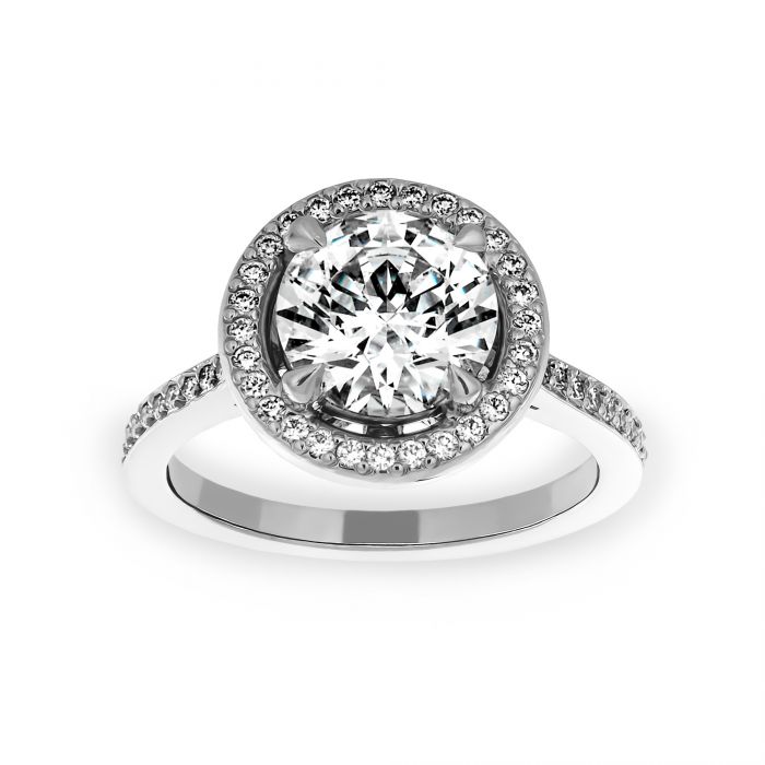 Two By London Michael B Round Micro Pave Diamond Halo Engagement Ring London Jewelers Bridal Boutique,Meso Food