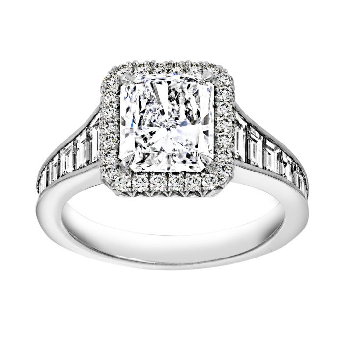 Two By London Michael B. Round Micro-Pave Diamond Halo Engagement Ring  London Jewelers Bridal Boutique