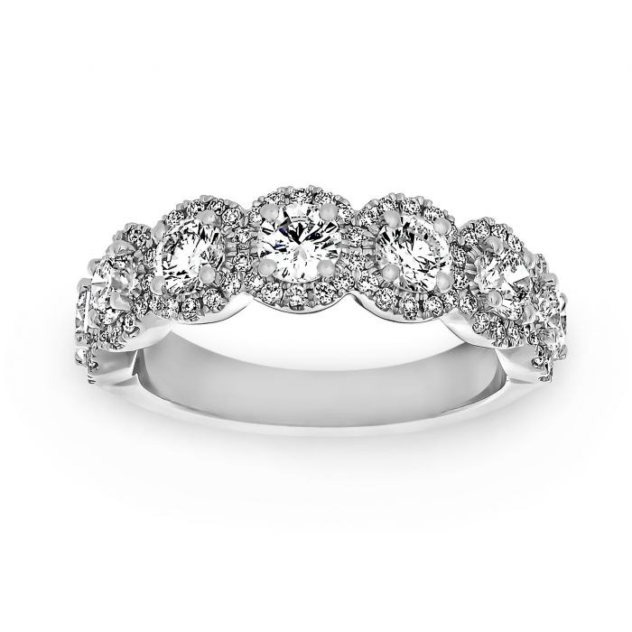 9ct Gold Seven Stone Diamond Band Ring - 1/3ct - D80123 | F.Hinds Jewellers