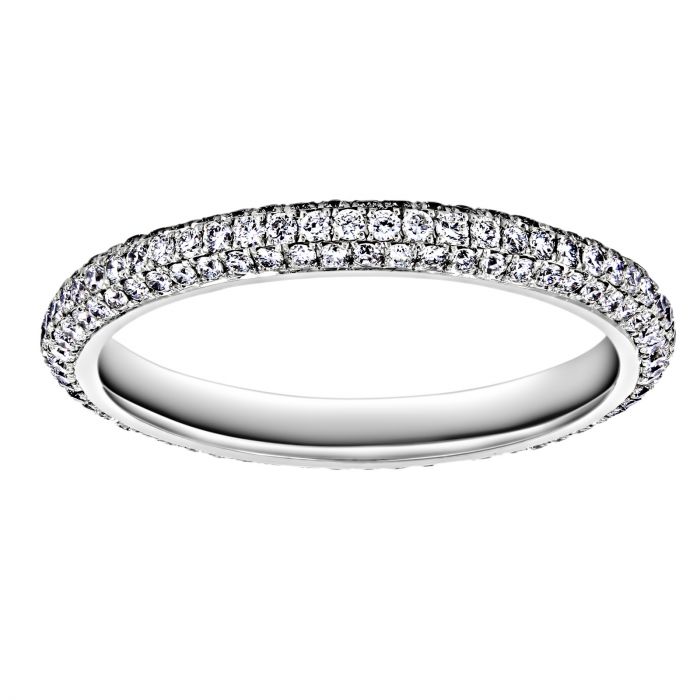 Two Row Pave Anniversary Band